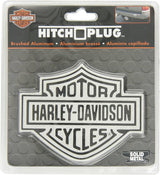 HITCH CVR HARLEY DAVID.  BRUSHED ALUMINUM