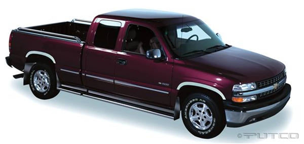S/S Wheel Trim GM 99-06 Silverado/Sierra HD - 99-06 Suburban/Yukon XL- Half W/O Flares Putco Stainless