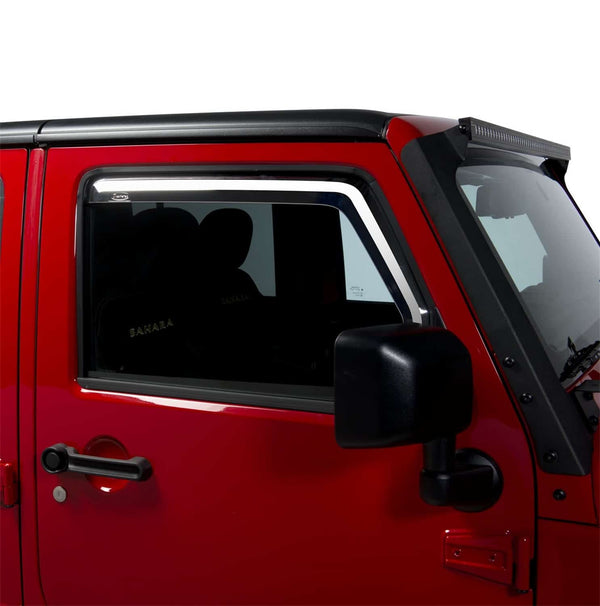 Putco 1418 Wrangler JK Front ONLY Element Tinted Window Visors