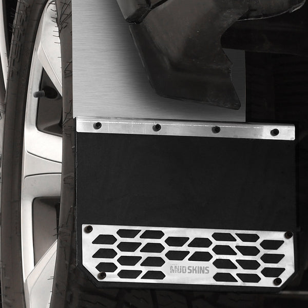 Putco 19C RAM 1500 REAR 2 PC MUD Skins Solid Brushed Stainless Steel