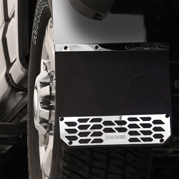 Putco 17C F250/F350 SD Front Or Rear 2 PC MUD Skins Solid Brushed Stainless Steel