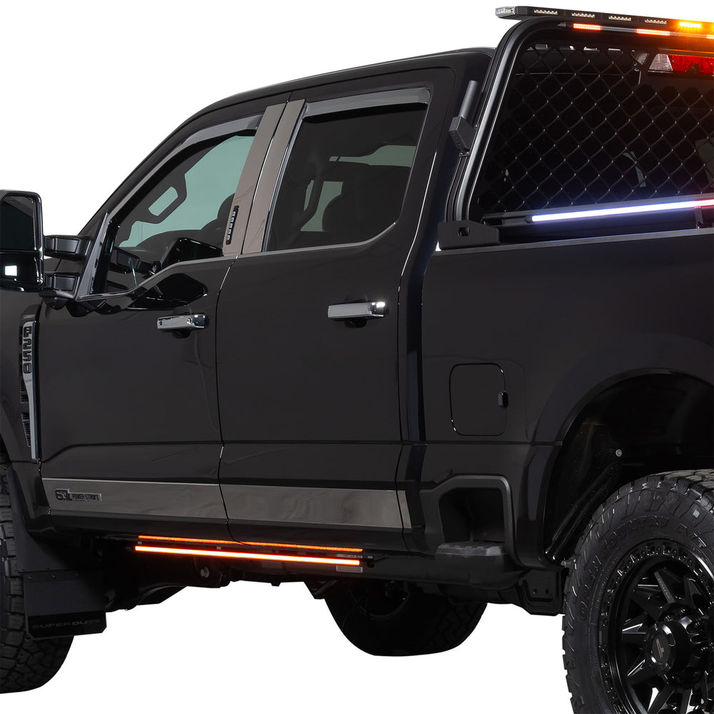 Putco 2019+ Silverado/ Sierra 1500Ld Blade Rocker Kits Amber & White with White Override