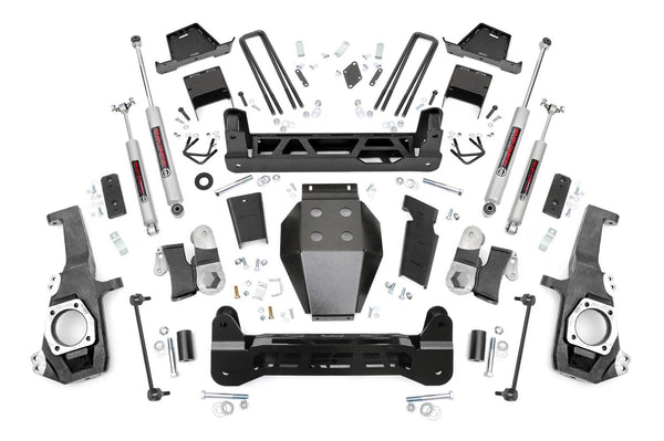 Rough Country Ensemble de rehaussement 7 po - 20-26 Silverado/Sierra HD sans ressorts de surcharge (sauf AT4X/ZR2)