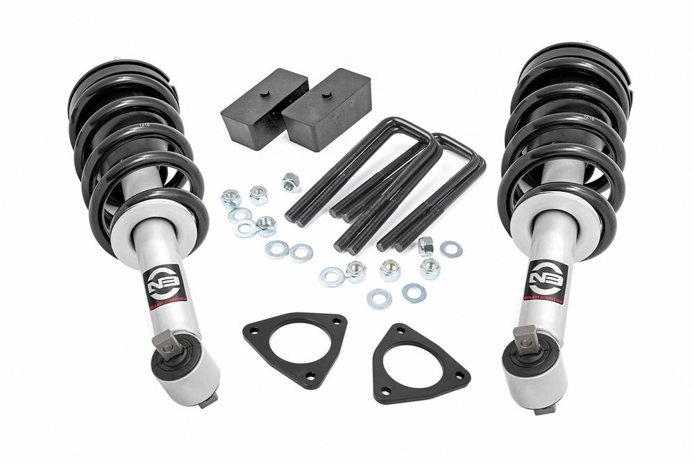 Rough Country 2.5" Lift Kit - 07-16 Silverado / Sierra 1500 Alum/Cast Steel with N3 Shocks