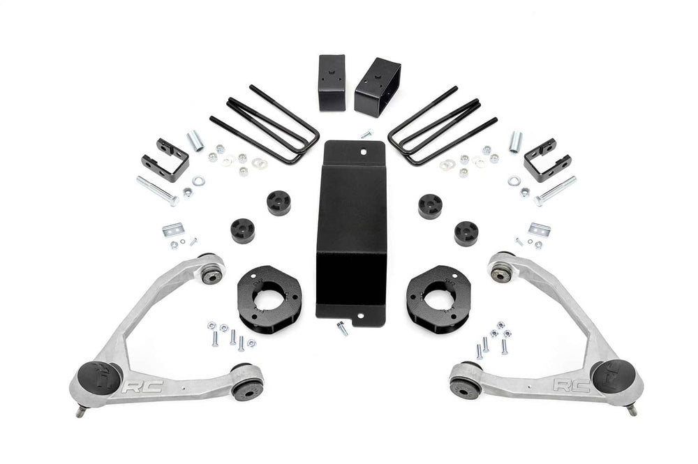 Rough Country 3.5" Lift Kit - 14-16 Sierra 1500 Denali - Mag Ride - Aluminum/Cast Steel