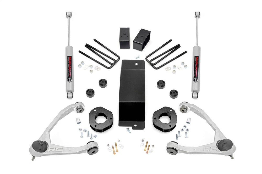 Rough Country 3.5" Lift Kit - 07-16 Silverado / Sierra 1500 with Alum/Cast Steel Uca