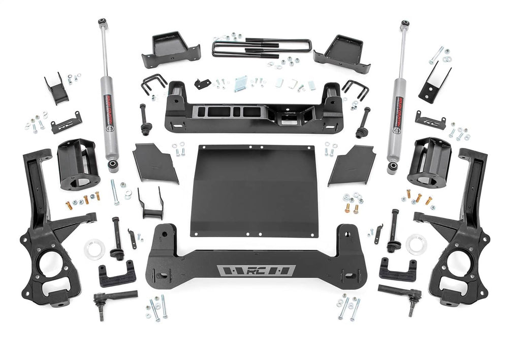 Rough Country 6" Lift Kit — 2019-2024 Chevrolet Silverado 1500, 2.7/3.0L (Excluding Trail Boss/ZR2 and High Country Models with Adaptive Ride Control)