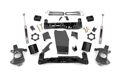 Rough Country 5" Lift Kit with Strut Spacers and N3 Rear Shocks | 14-18 Silverado / Sierra 1500 with Cast Steel