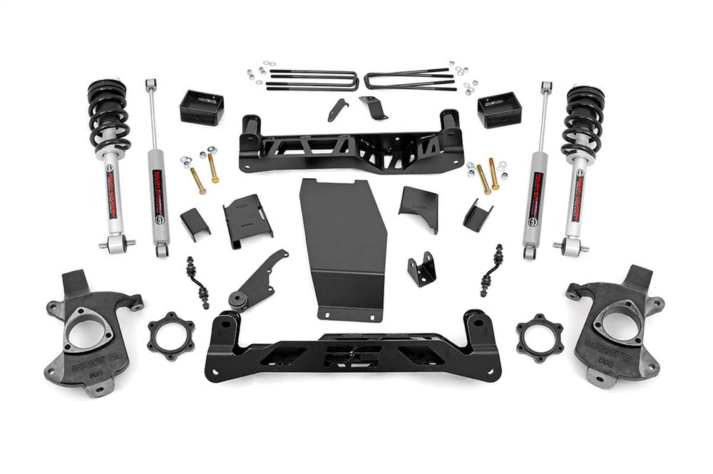 Rough Country 5" Lift Kit with N3 Struts and N3 Rear Shocks | 14-18 Silverado / Sierra 1500 with Cast Steel