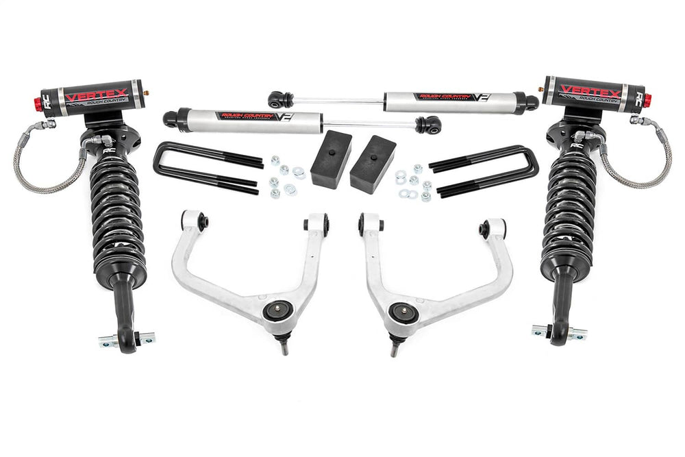 Rough Country 3.5" Lift Kit with Vertex Coilovers and V2 Shocks - 19-24 Sierra 1500 (EXCLUDING AT4/AT4X/DENALI)