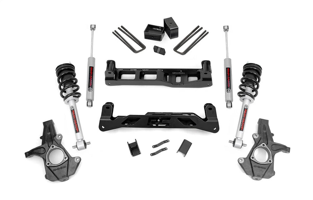 Rough Country 5" Lift Kit - 14-17 Silverado / Sierra 1500 - Cast Steel - N3 Struts