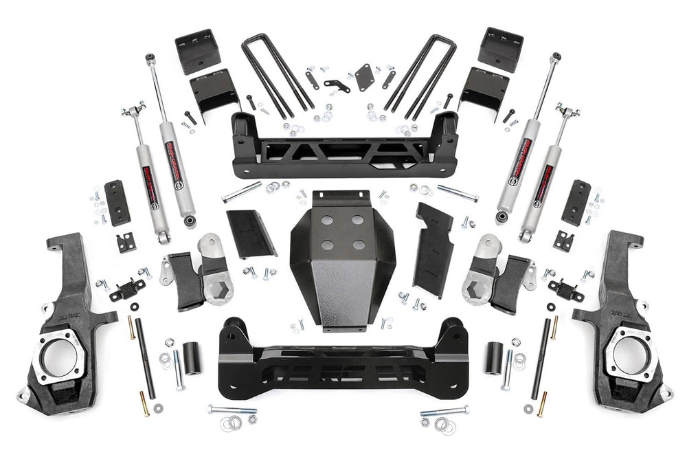Rough Country 5" Lift Kit - 11-19 Silverado / Sierra HD Non-Torsion Drop