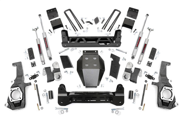 Rough Country 5" Lift Kit - 11-19 Silverado / Sierra HD Non-Torsion Drop
