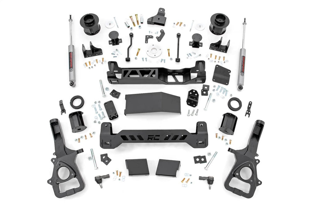 Rough Country 6" Lift Kit with Strut Spacers and N3 Shocks - 19-24 Ram 1500 4WD with 22"FACTORY Wheels