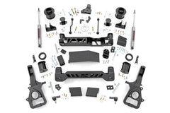 Rough Country 6" Lift Kit with Strut Spacers and N3 Shocks - 19-24 Ram 1500 4WD with 22"FACTORY Wheels