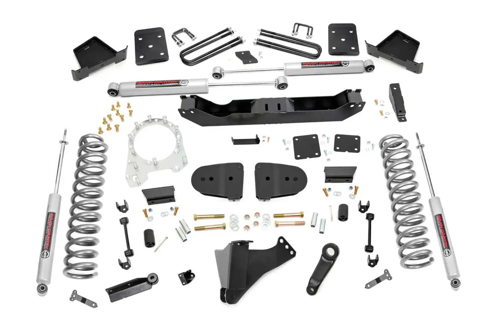 Rough Country 6" Lift Kit - 23-26 Super Duty Diesel 4WD Without Overloads with 4" Rear Axle
