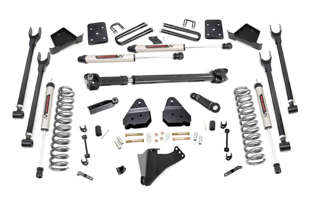 Rough Country 6" Lift Kit - 17-22 Super Duty - NO Overloads - 4 Link - D/S - V2