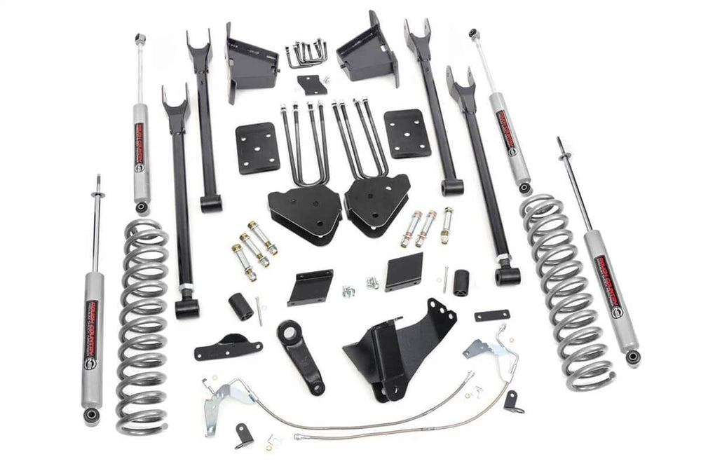 Rough Country 6" Lift Kit - 15-16 Super Duty 4WD - NO Overloads - 4 Link