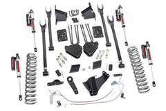 Rough Country 6" Lift Kit - 15-16 Super Duty - 4-LINK - Overloads with Vertex Coilovers