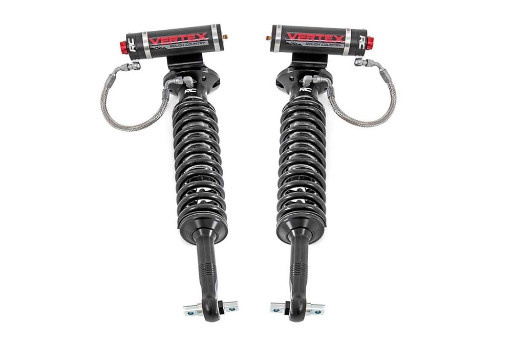 Rough Country Vertex 2.5 Adj Front Shocks - 14-23 F150 4WD with 2" Lift