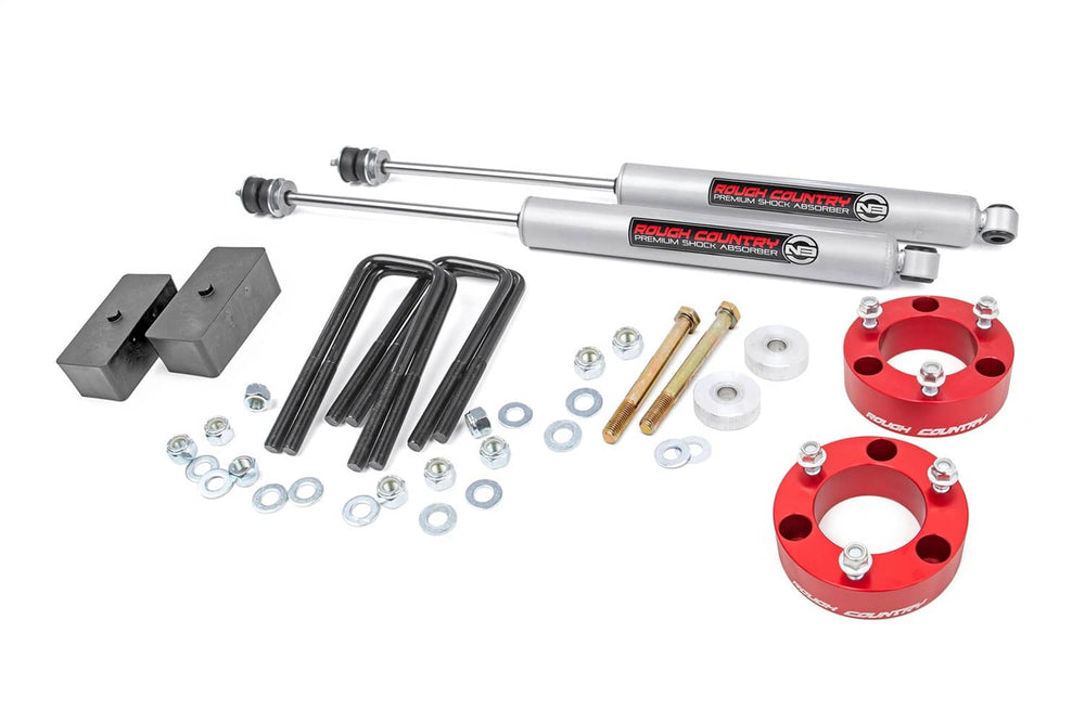 Rough Country 3" Lift Kit - 05-23 Tacoma 2WD/4WD - Red Spacers