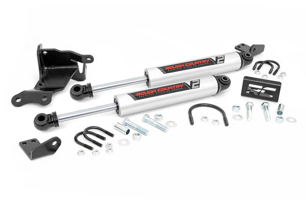 Rough Country Stabilisateur de direction double V2 - 20-25 Gladiator JT - 18-25 Wrangler JL