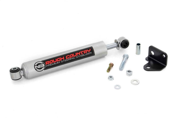 Rough Country N3 Steering Stabilizer - 07-18 Wrangler JK - Relocation Bracket