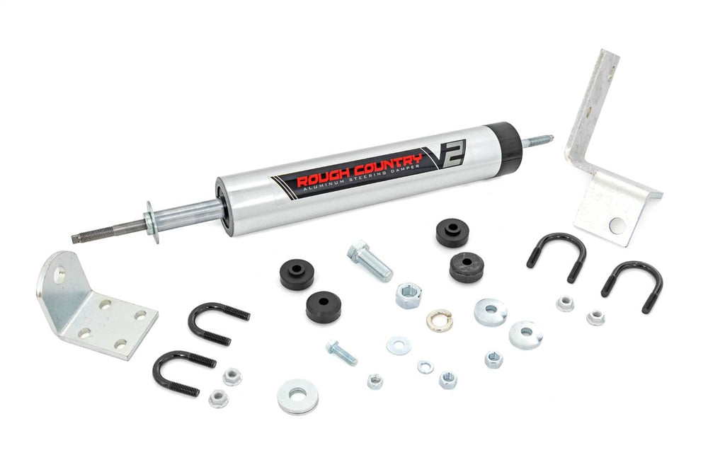 Rough Country V2 Steering Stabilizer - 88-06 Silverado/Sierra 1500 - 88-04 Silverado/Sierra 2500