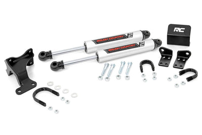 Rough Country V2 Dual Steering Stabilizer - 07-18 Wrangler JK