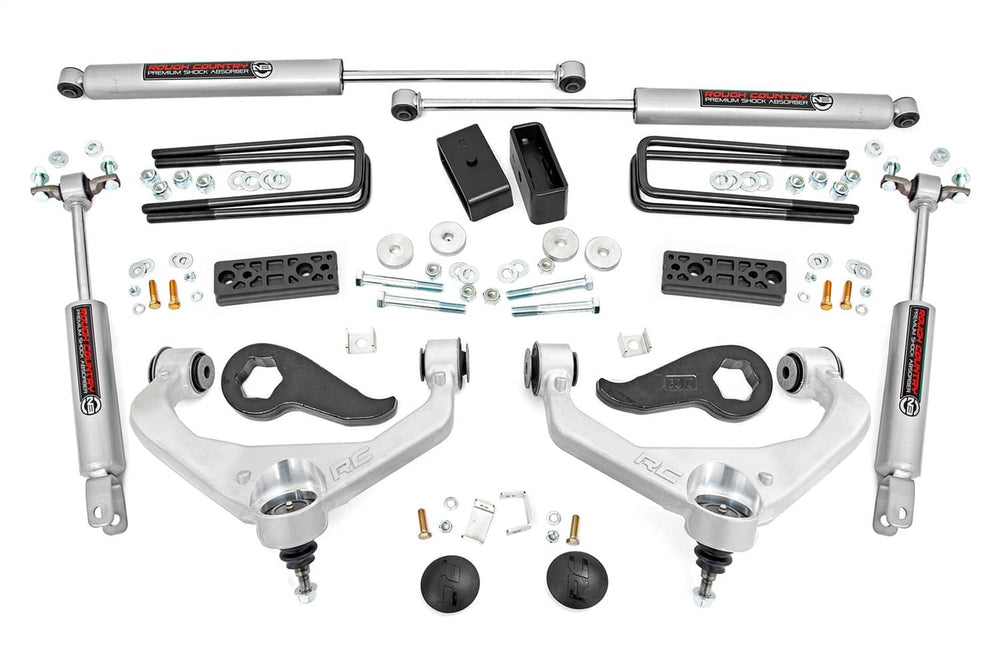 Rough Country 3" Lift Kit - 20-26 Silverado/Sierra 3500 HD Dually
