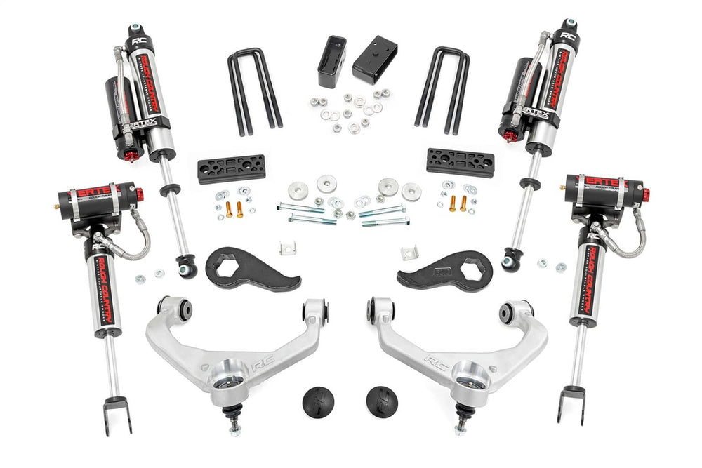 Rough Country 3" Lift Kit with Vertex Shocks - 20-26 Silverado/Sierra HD Without Overloads (EXCLUDING AT4X/ZR2)