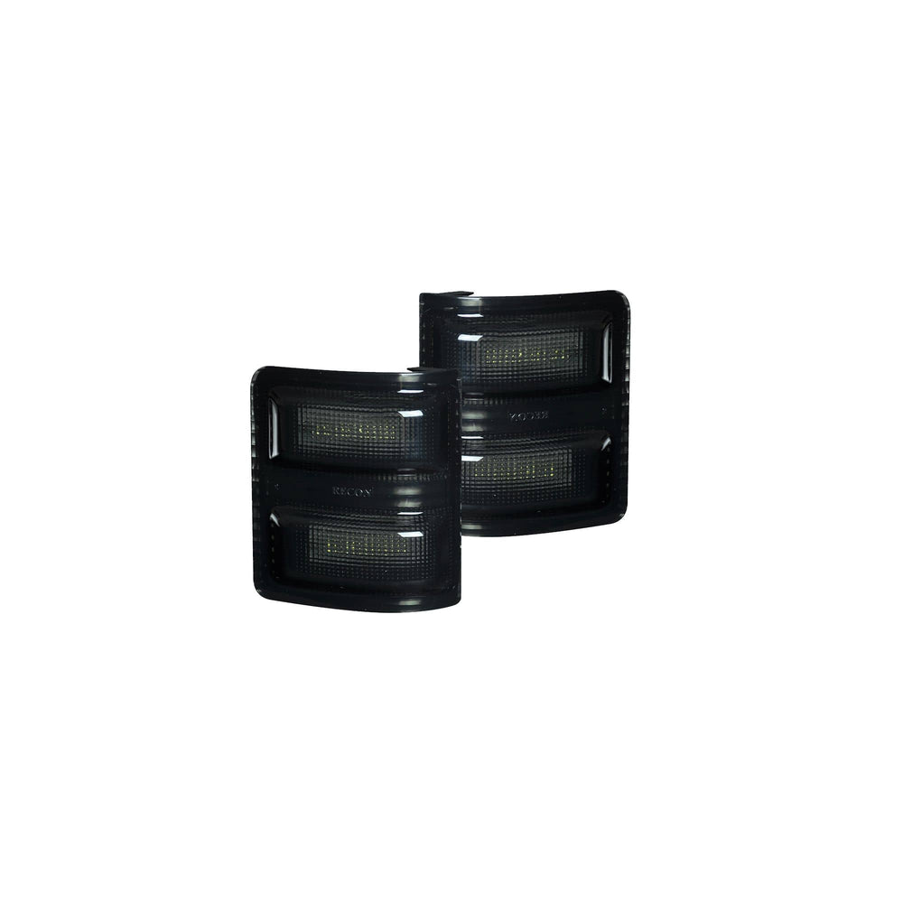 Recon Smoked LED Mirror Lens with Amber Leds - 08-16 Super Duty