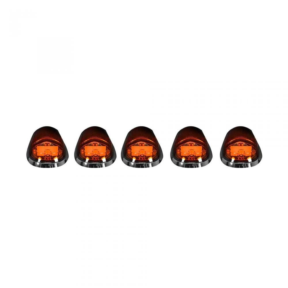 Recon 5 Piece Amber Cab Lights with Amber High Power Oled Bar Style Leds - Dodge Ram 03-18 2500/3500 - REC-264146Y Required for Vehicles W/O Factory Cab Lights