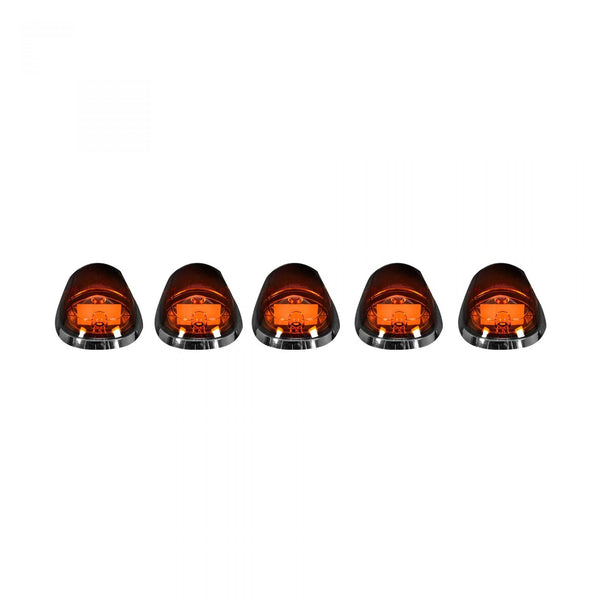 Recon 5 Piece Amber Cab Lights with Amber High Power Oled Bar Style Leds - Dodge Ram 03-18 2500/3500 - REC-264146Y Required for Vehicles without Factory Cab Lights