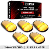 RECON 5 PIECE CLEAR CAB LIGHT SET WITH AMBER LEDS ; 03-18 RAM 2500/3500