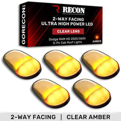 Recon 5 Piece Clear Cab Light Set with Amber Leds - 03-18 Ram 2500/3500