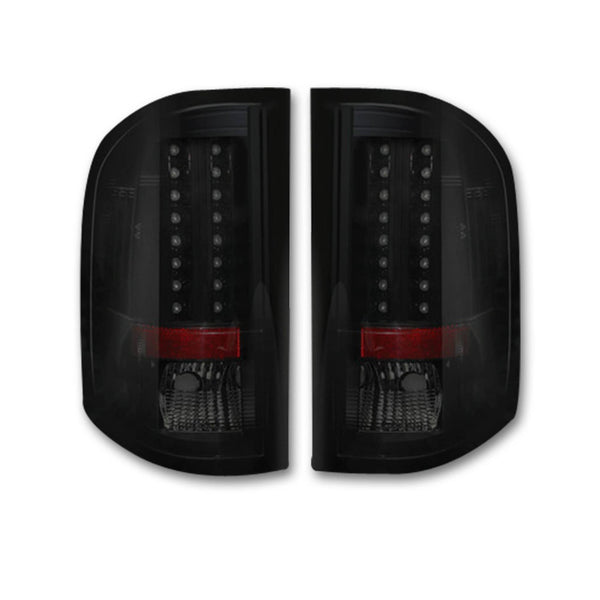 Recon Smoked LED Taillights - 07-13 SILVERADO1500/ 07-14 HD