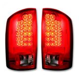 RECON DARK RED SMOKED LED TAILLIGHTS ; DODGE RAM 07-08 1500/ 07-09 2500/3500