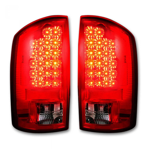 Recon Dark Red Smoked LED Taillights - Dodge Ram 07-08 1500/ 07-09 2500/3500