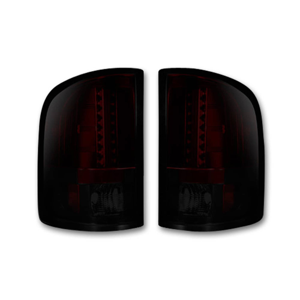 Recon Dark Red Smoked LED Taillights - 07-13 Sierra 1500/ 07-14 HD Except Dually
