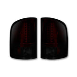 RECON DARK RED SMOKED LED TAILLIGHTS ; 07-13 SIERRA 1500/ 07-14 HD EXCEPT DUALLY