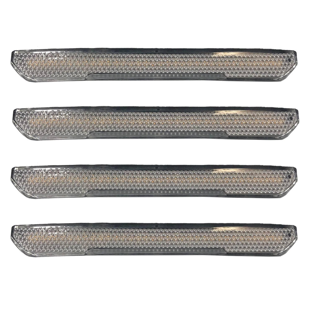 Recon LED Fender Lights - 20-25 Sierra HD - White Leds Clear Lens W/ Chrome Trim