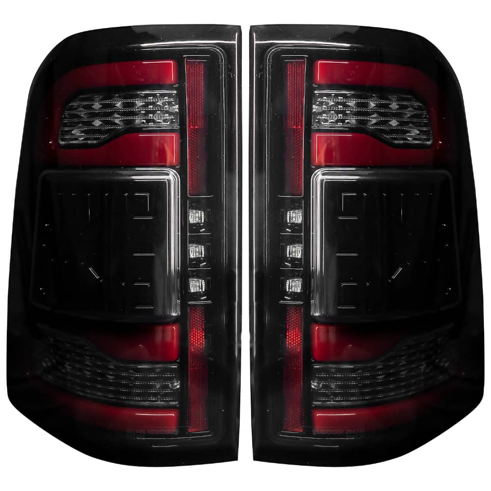 Recon Smoked Oled Taillight 19-24 Ram 1500 (REPLACES FACTORY OEM HALOGEN) W/ Scanning Amber Turn Signal