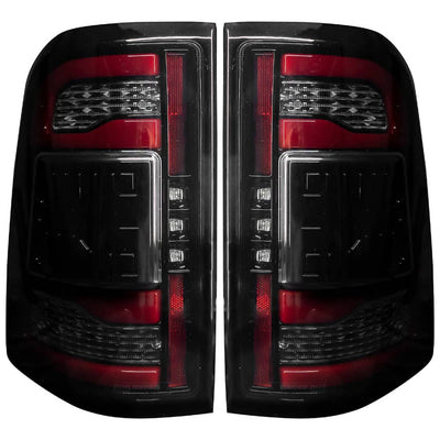 Recon Smoked Oled Taillight 19-24 Ram 1500 (REPLACES FACTORY OEM HALOGEN) W/ Scanning Amber Turn Signal