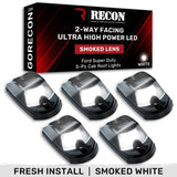 RECON 5 PIECE SMOKED CAB LIGHT SET WITH WHITE LEDS ; 17-26 SUPER DUTY