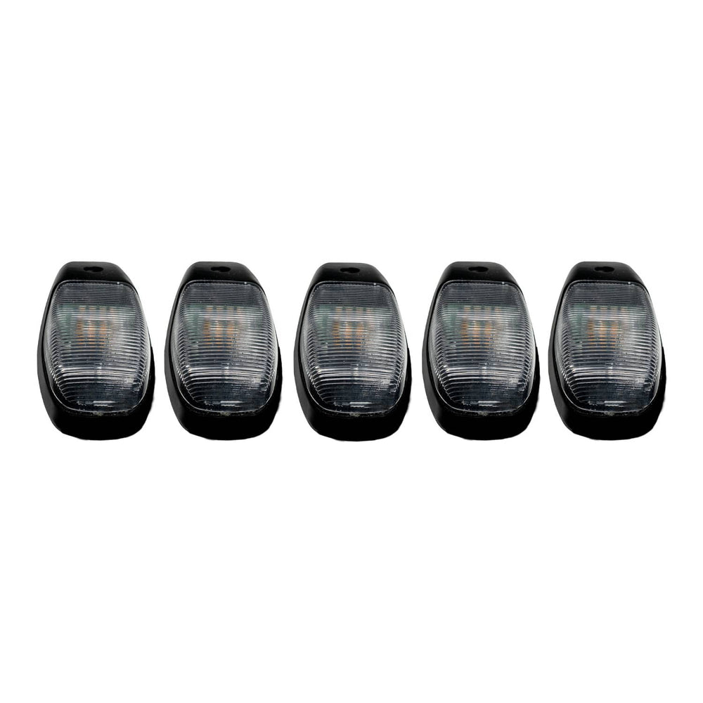 Recon Clear 5 Piece Cab Lights W/ Amber Ultra High-Power Leds - 19-26 Ram 2500/3500