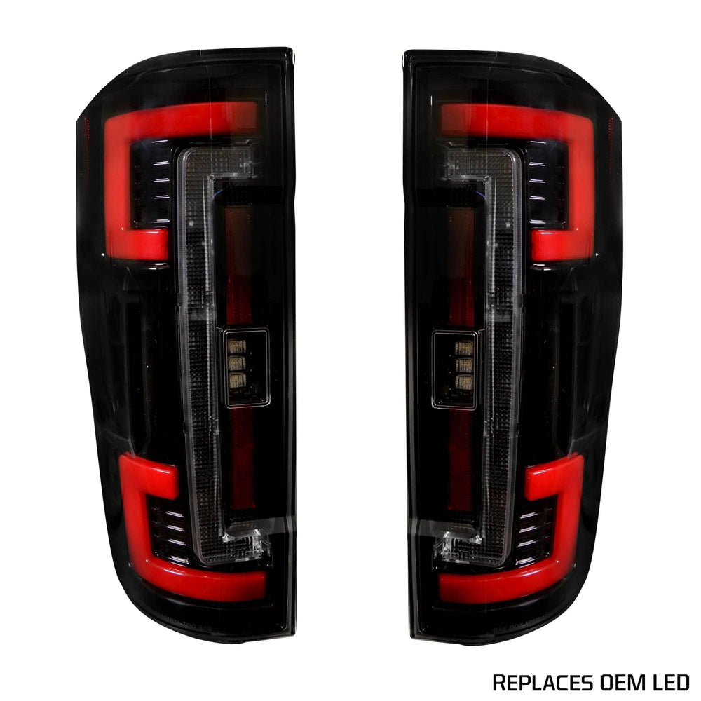 Recon Smoked Oled Taillights - 20-22 Super Duty with Factory LED Tail Lights & Blind Spot Warning System