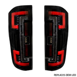 RECON SMOKED OLED TAILLIGHTS ; 20-22 SUPER DUTY WITH FACTORY LED TAIL LIGHTS & BLIND SPOT WARNING SYSTEM