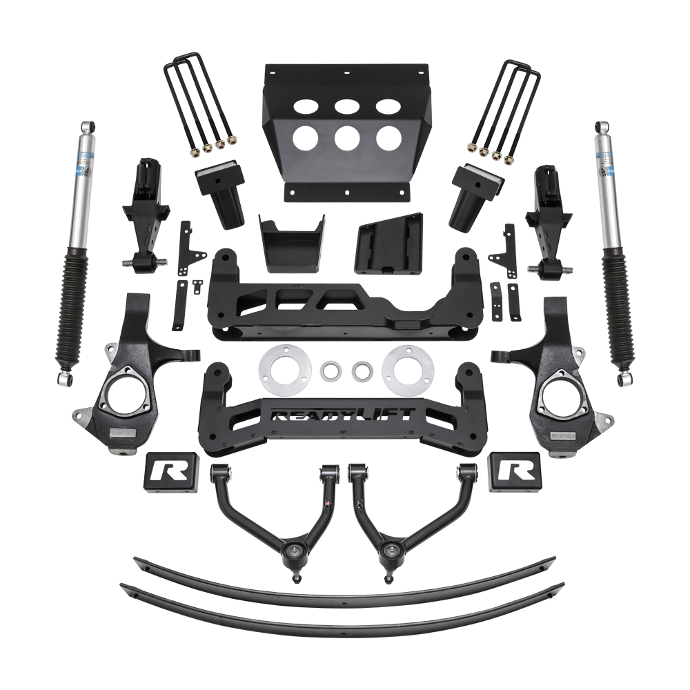 ReadyLift Suspension Lift Kit — 9" Lift — Bilstein Shocks, Diesel — 2014-2018 Chevrolet Silverado 1500, select trims; 2014-2018 GMC Sierra 1500, select trims (44-3490)