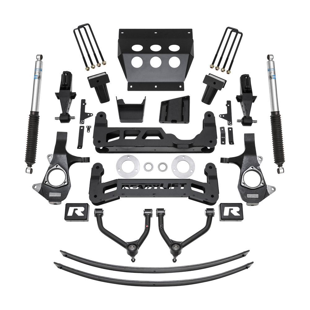 ReadyLift Suspension Lift Kit — 9" Lift — Cast Steel Control Arms — 2014-2018 Chevrolet Silverado 1500, select trims; 2014-2018 GMC Sierra 1500, select trims (44-3491)